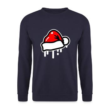 Chapeau de Noël Symbole de Noël Noël - Sweat-shirt Unisexe - marine - Devant - Alina (178cm) & Michal (187cm)