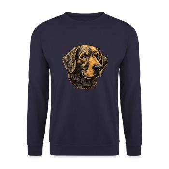 Portrait de chien Labrador - Sweat-shirt Unisexe - marine - Devant - Alina (178cm) & Michal (187cm)