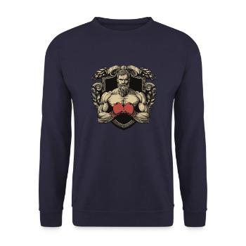 Kämpfer Boxer MMA - Unisex Pullover - Navy - Vorne - Alina (178cm) & Michal (187cm)