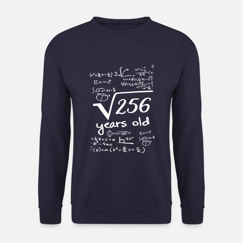 16. Birthday Wurzel 256 Geburtstag 16 Jahre mathe - Unisex Pullover - Navy
