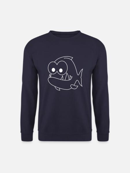 Piranha Comic Animal - Unisex Sweatshirt - navy