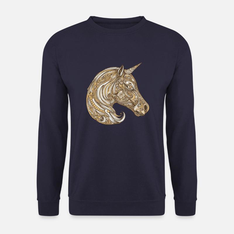 Einhorn Portrait - Unisex Pullover - Navy
