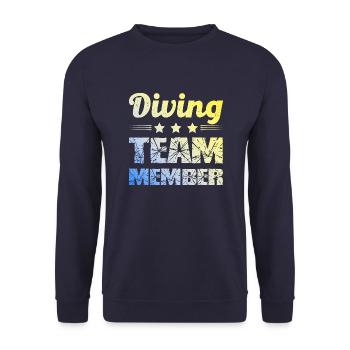 Diving Team - Unisex Sweatshirt - navy - Front - Alina (178cm) & Michal (187cm)