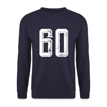 Symbole de 60 chiffres - Sweat-shirt Unisexe - marine - Devant - Alina (178cm) & Michal (187cm)