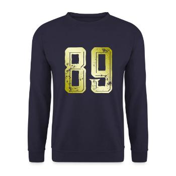 89 Number Symbol - Unisex Sweatshirt - navy - Front - Alina (178cm) & Michal (187cm)