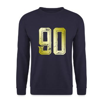 90 number symbol - Unisex Sweatshirt - navy - Front - Alina (178cm) & Michal (187cm)