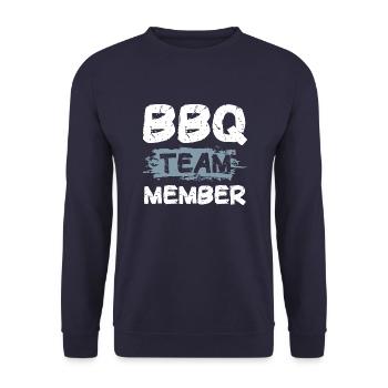 Bbq Team - Unisex Pullover - Navy - Vorne - Alina (178cm) & Michal (187cm)