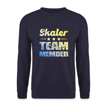 Skater Team - Unisex Sweatshirt - navy - Front - Alina (178cm) & Michal (187cm)