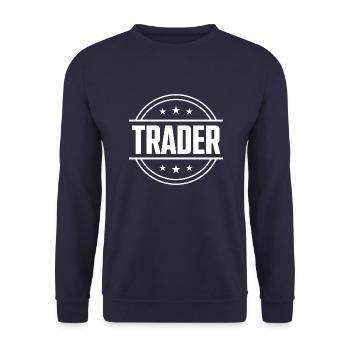 Trader Beruf - Unisex Pullover - Navy - Vorne - Alina (178cm) & Michal (187cm)