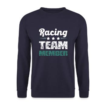 Racing Team - Unisex Sweatshirt - navy - Front - Alina (178cm) & Michal (187cm)