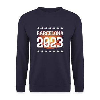 Barcelone 2023 - Sweat-shirt Unisexe - marine - Devant - Alina (178cm) & Michal (187cm)