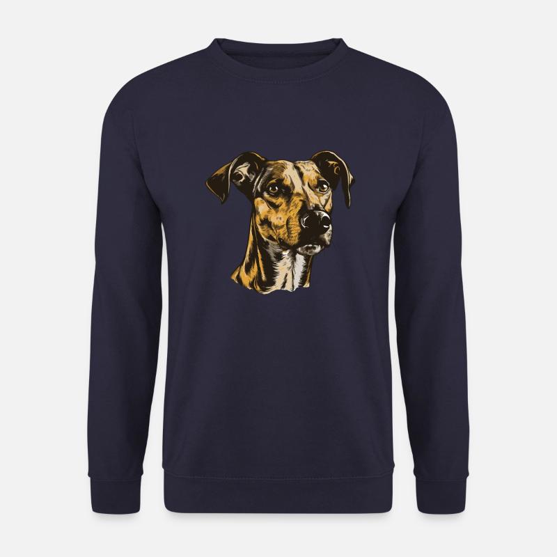 Greyhound Hund Portrait - Unisex Pullover - Navy