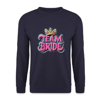 Team Bridal Wedding - Unisex Sweatshirt - navy - Front - Alina (178cm) & Michal (187cm)