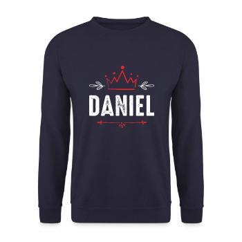 Daniel - Unisex Pullover - Navy - Vorne - Alina (178cm) & Michal (187cm)