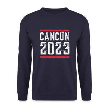 Cancun 2023 - Sweat-shirt Unisexe - marine - Devant - Alina (178cm) & Michal (187cm)