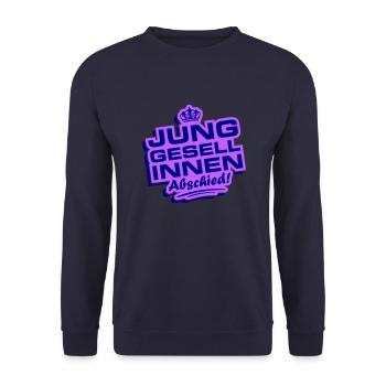 Junggesellinnen Abschied Jga - Unisex Pullover - Navy - Vorne - Alina (178cm) & Michal (187cm)