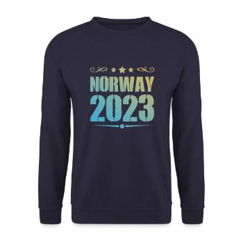 Norwegen 2023 - Unisex Pullover - Navy - Vorne - Alina (178cm) & Michal (187cm)