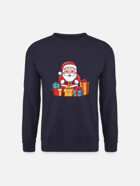 Santa Claus Cartoon Christmas - Unisex Sweatshirt - navy