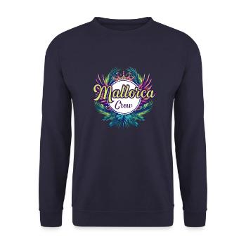 Mallorca Crew Urlaub - Unisex Pullover - Navy - Vorne - Alina (178cm) & Michal (187cm)