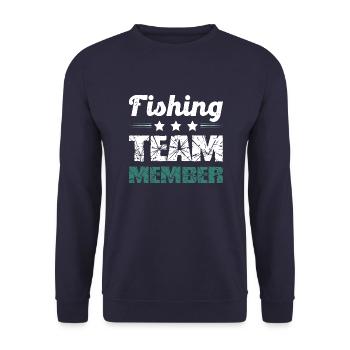 Fishing Team - Unisex Sweatshirt - navy - Front - Alina (178cm) & Michal (187cm)