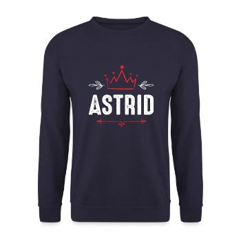 Astrid - Unisex Pullover - Navy - Vorne - Alina (178cm) & Michal (187cm)