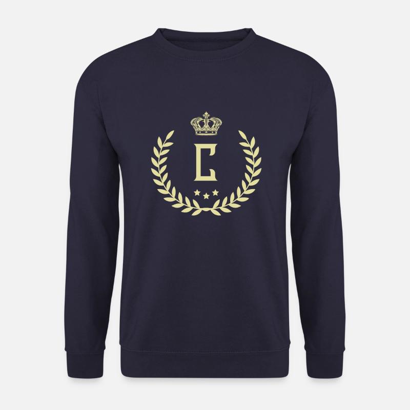 C Letter Wreath - Unisex Sweatshirt - navy