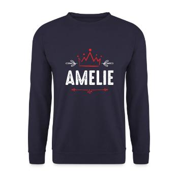 Amelie - Unisex Pullover - Navy - Vorne - Alina (178cm) & Michal (187cm)