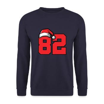 82 Nombre Noël - Sweat-shirt Unisexe - marine - Devant - Alina (178cm) & Michal (187cm)