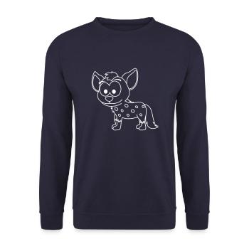 Hyena Comic Animal - Unisex Sweatshirt - navy - Front - Alina (178cm) & Michal (187cm)