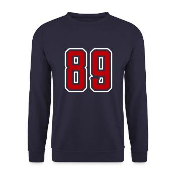89 Number Symbol - Unisex Sweatshirt - navy - Front - Alina (178cm) & Michal (187cm)