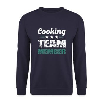 Cooking Team - Unisex Sweatshirt - navy - Front - Alina (178cm) & Michal (187cm)