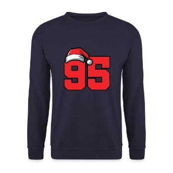 95 Number Christmas - Unisex Sweatshirt - navy - Front - Alina (178cm) & Michal (187cm)