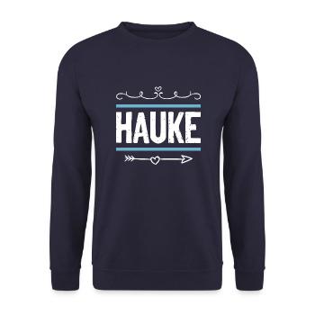 Jennifer - Unisex Sweatshirt - navy - Front - Alina (178cm) & Michal (187cm)