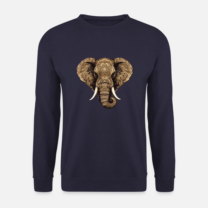 Elefant Portrait - Unisex Pullover - Navy