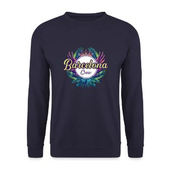 Barcelona Crew Holidays - Unisex Sweatshirt - navy - Front - Alina (178cm) & Michal (187cm)