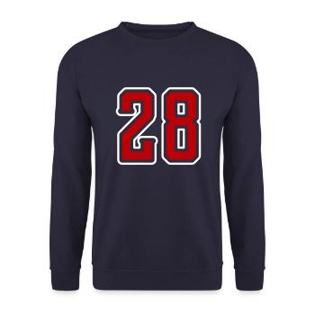 Symbole numérique 28 - Sweat-shirt Unisexe - marine - Devant - Alina (178cm) & Michal (187cm)