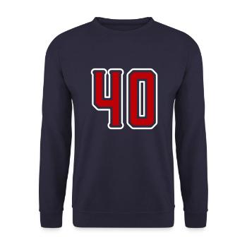 Symbole de 40 chiffres - Sweat-shirt Unisexe - marine - Devant - Alina (178cm) & Michal (187cm)