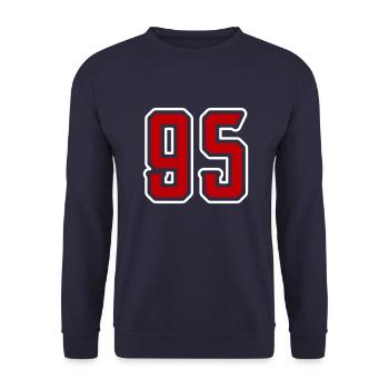 95 number symbol - Unisex Sweatshirt - navy - Front - Alina (178cm) & Michal (187cm)