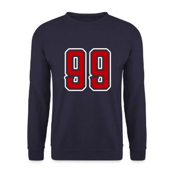 Symbole numérique 99 - Sweat-shirt Unisexe - marine - Devant - Alina (178cm) & Michal (187cm)