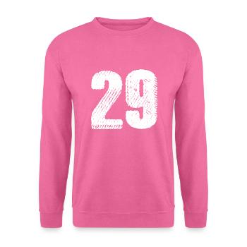 29 Zahl Trikot - Unisex Pullover - Pink - Vorne