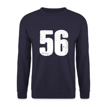 Maillot numéro 56 - Sweat-shirt Unisexe - marine - Devant - Alina (178cm) & Michal (187cm)