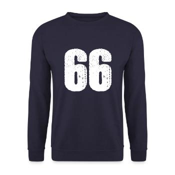 Maillot à 66 numéros - Sweat-shirt Unisexe - marine - Devant - Alina (178cm) & Michal (187cm)