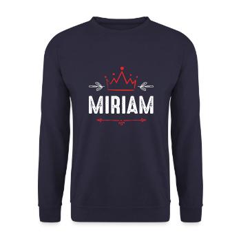 Miriam - Unisex Sweatshirt - navy - Front - Alina (178cm) & Michal (187cm)
