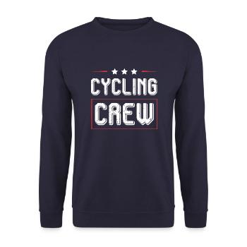 Cycling Crew - Unisex Sweatshirt - navy - Front - Alina (178cm) & Michal (187cm)