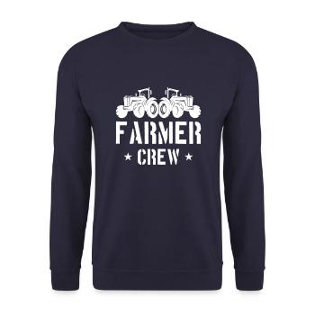 Farmer Crew Tractor Bauer - Sweat-shirt Unisexe - marine - Devant - Alina (178cm) & Michal (187cm)