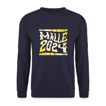 Malle 2024 Gold Mallorca - Unisex Pullover - Navy - Vorne - Alina (178cm) & Michal (187cm)