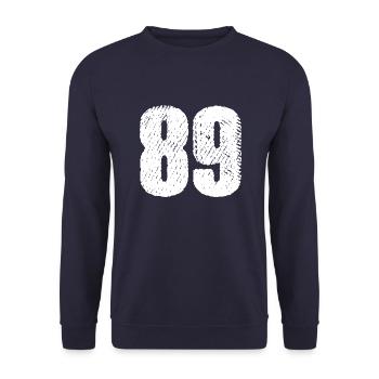 89 number jersey - Unisex Sweatshirt - navy - Front - Alina (178cm) & Michal (187cm)