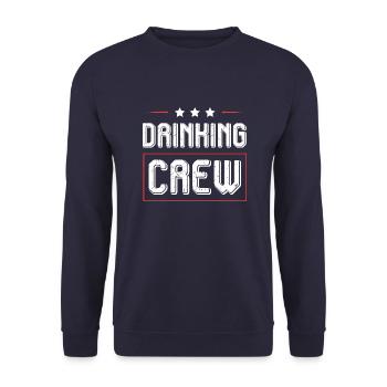 Drinking Crew - Unisex Pullover - Navy - Vorne - Alina (178cm) & Michal (187cm)