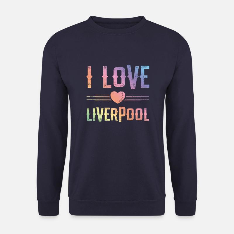 I Love Liverpool - Unisex Pullover - Navy
