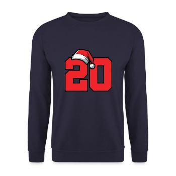 20 Numéro Noël - Sweat-shirt Unisexe - marine - Devant - Alina (178cm) & Michal (187cm)